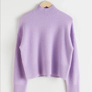 & Other Stories Mock Neck Sweater in Lavender